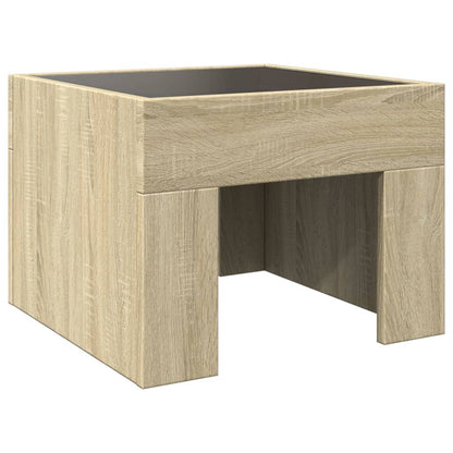 Mesa de cabeceira c/ LED Infinity 40x40x30 cm carvalho sonoma