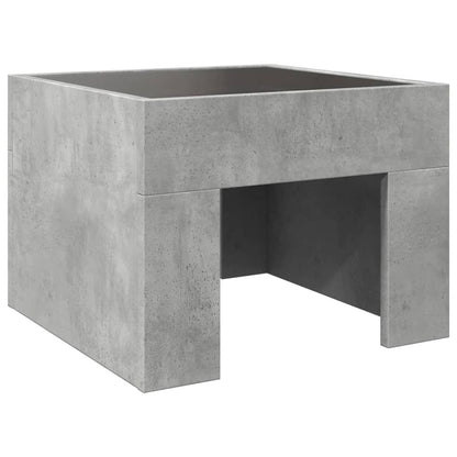 Mesa de cabeceira c/ LED Infinity 40x40x30 cm cinzento cimento