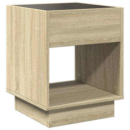 Mesa de cabeceira c/ LED Infinity 40x40x50 cm carvalho sonoma