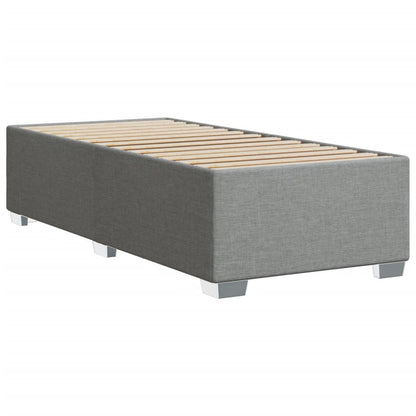 Estrutura de cama 90x190 cm tecido cinza-claro