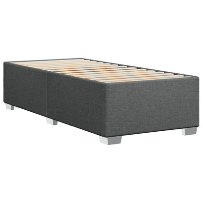 Estrutura de cama 90x190 cm tecido cinzento-escuro