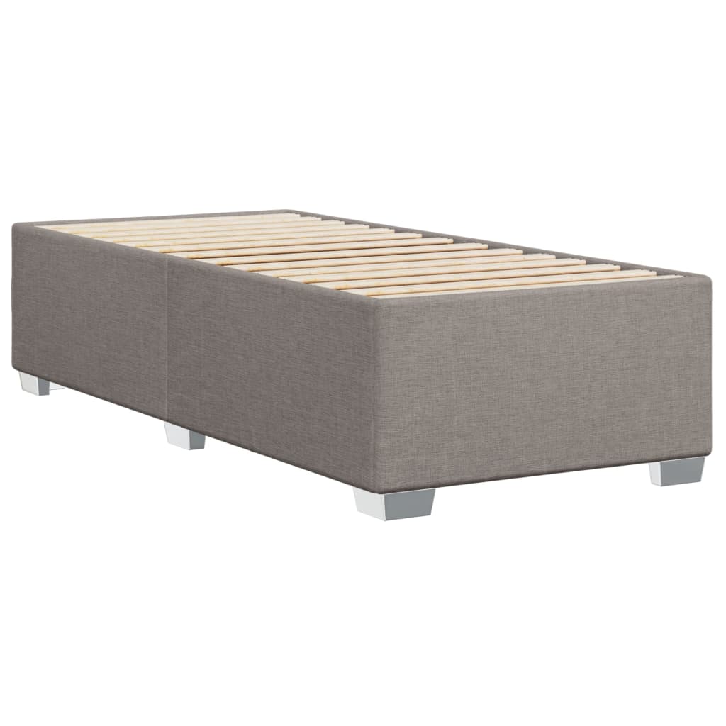 Estrutura de cama 90x190 cm tecido cinza-acastanhado