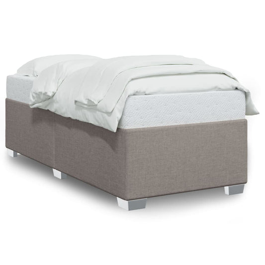 Estrutura de cama 90x190 cm tecido cinza-acastanhado