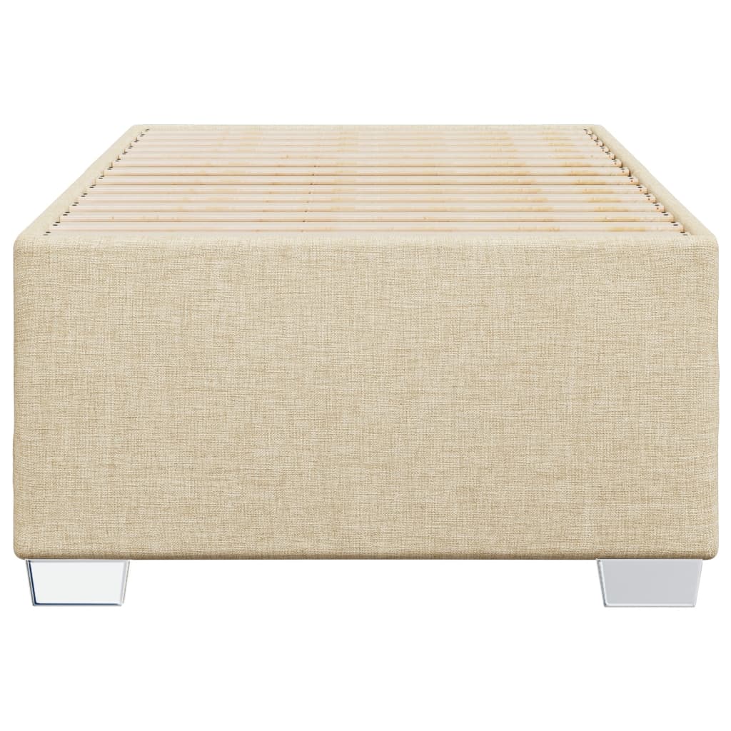 Estrutura de cama 90x200 cm tecido cor creme