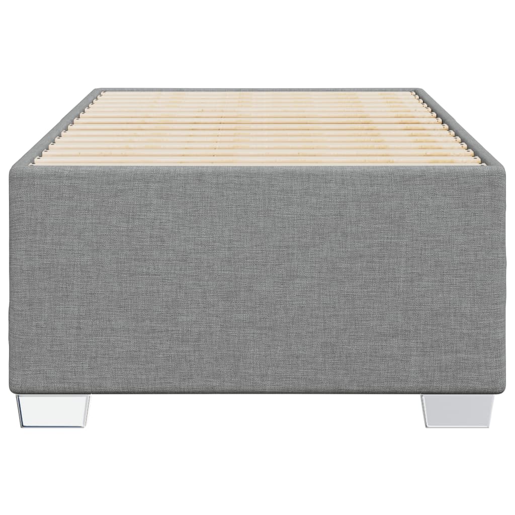 Estrutura de cama 100x200 cm tecido cinza-claro