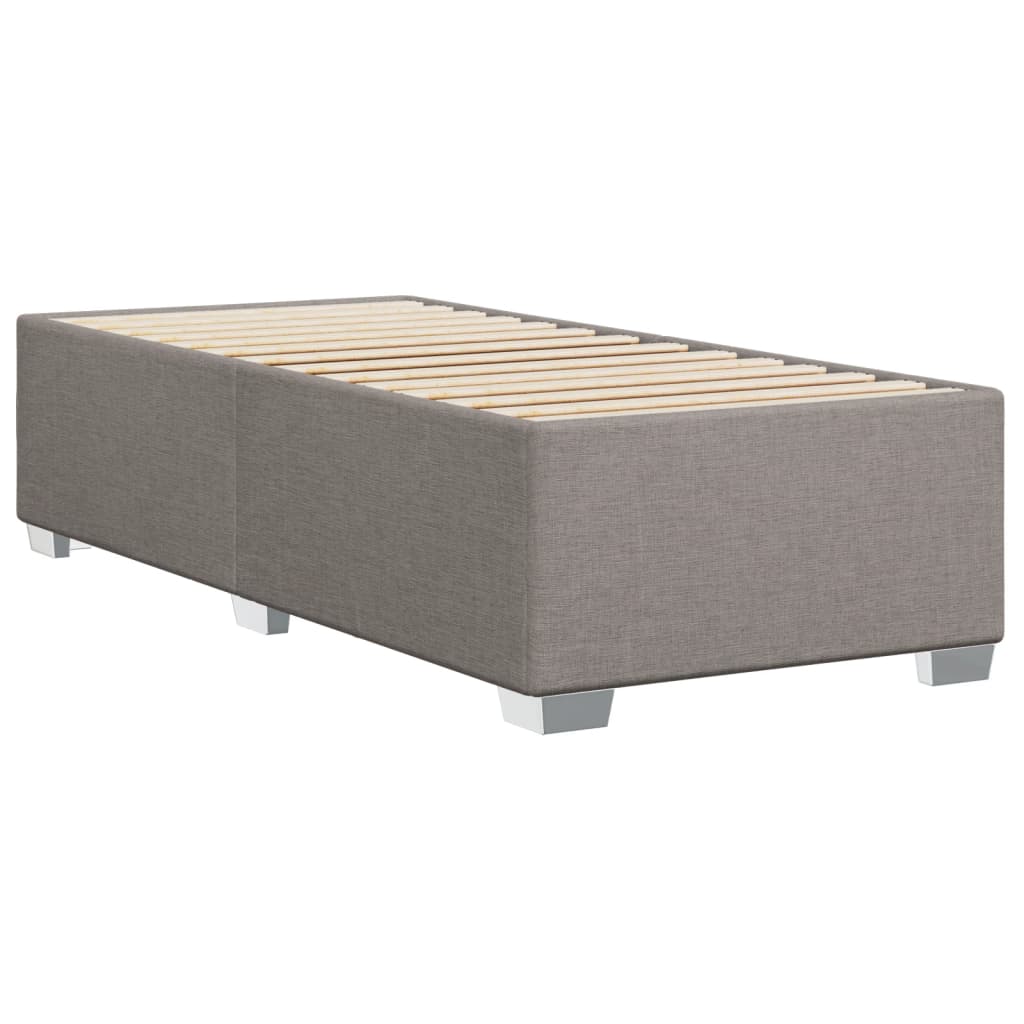 Estrutura de cama 100x200 cm tecido cinza-acastanhado