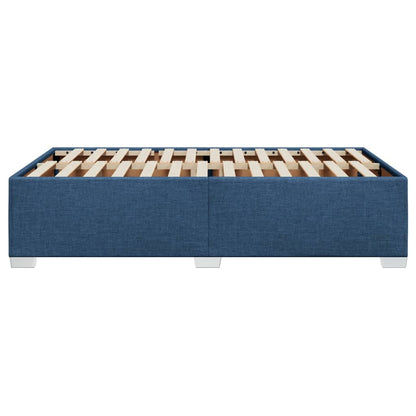 Estrutura de cama sem colchão 120x190 cm tecido azul