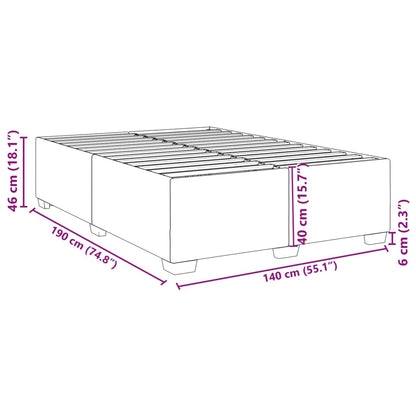 Estrutura de cama sem colchão 140x190 cm tecido cinzento-escuro