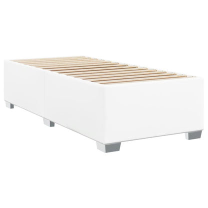 Estrutura de cama 100x200 cm couro artificial branco