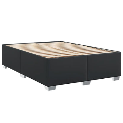 Estrutura de cama 140x190 cm couro artificial preto