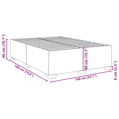 Estrutura de cama 140x190 cm couro artificial branco