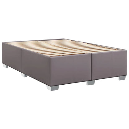 Estrutura de cama 140x190 cm couro artificial cinzento