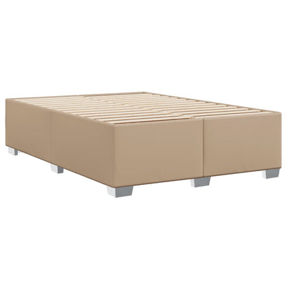 Estrutura de cama 140x190 cm couro artificial cappuccino