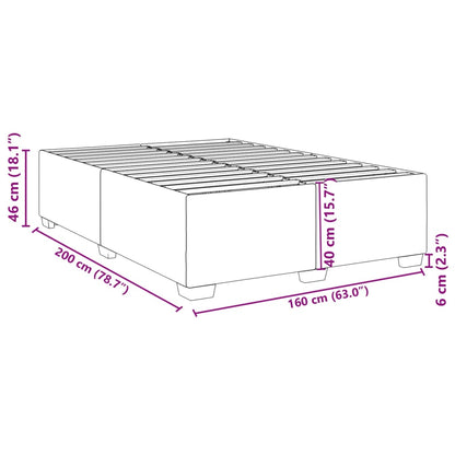 Estrutura de cama 160x200 cm couro artificial cinzento