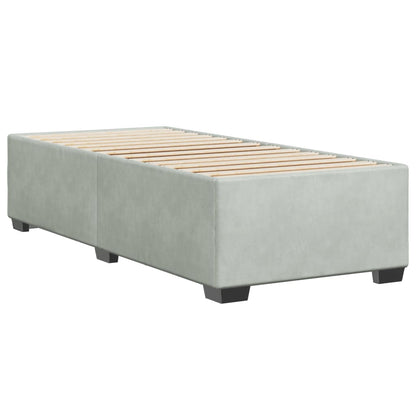 Estrutura de cama sem colchão 90x190 cm veludo cinzento-claro