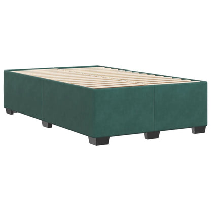 Estrutura de cama com colchão verde escuro 120x190 cm Veludo