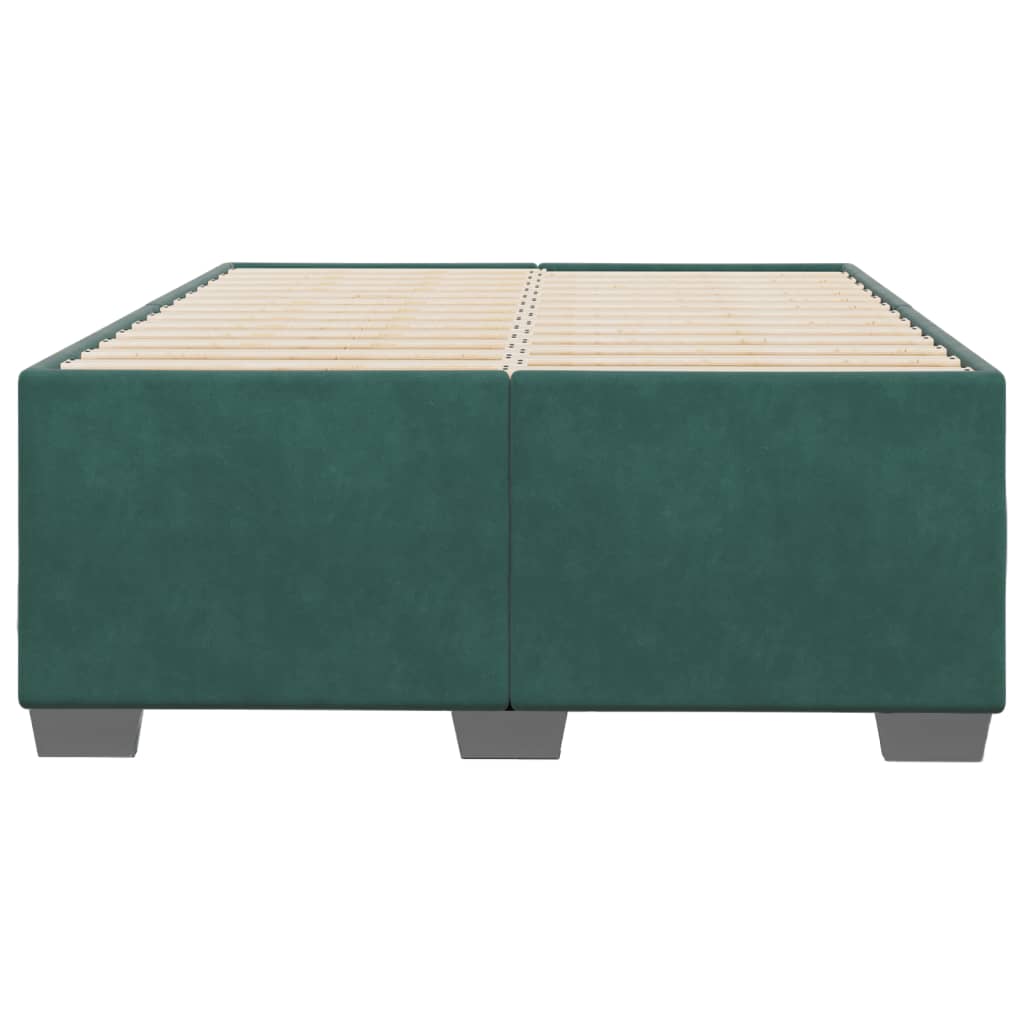 Estrutura de cama com colchão verde escuro 120x190 cm Veludo