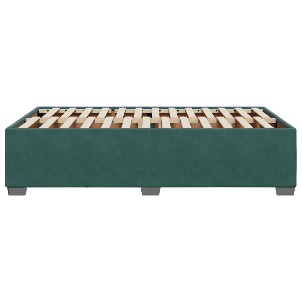 Estrutura de cama com colchão verde escuro 120x190 cm Veludo