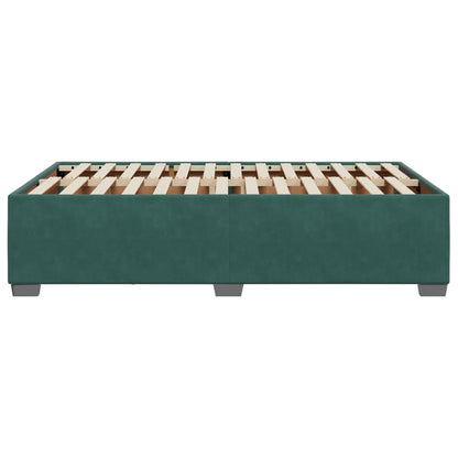 Estrutura de cama com colchão verde escuro 120x190 cm Veludo