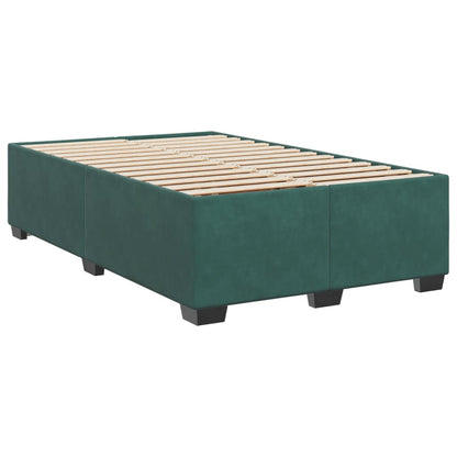 Estrutura de cama com colchão verde escuro 120x190 cm Veludo