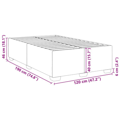 Estrutura de cama com colchão 120x190 cm veludo rosa