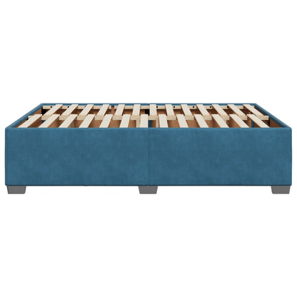 Estrutura de cama 140x190 cm veludo azul