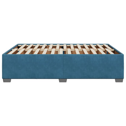 Estrutura de cama 160x200 cm veludo azul