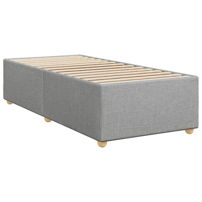 Estrutura de cama sem colchão 90x190 cm tecido cinzento-claro