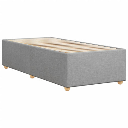 Estrutura de cama sem colchão 90x190 cm tecido cinzento-claro