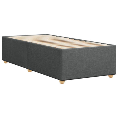 Estrutura de cama sem colchão 90x190 cm tecido cinzento-escuro