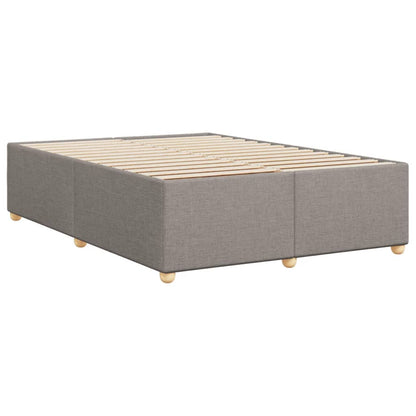 Cama sem colchão 140x190 cm tecido castanho-acinzentado