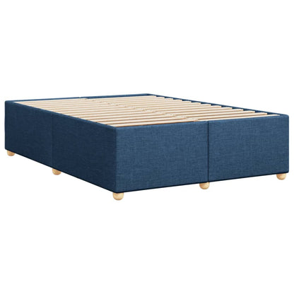 Estrutura de cama sem colchão 140x200 cm tecido azul