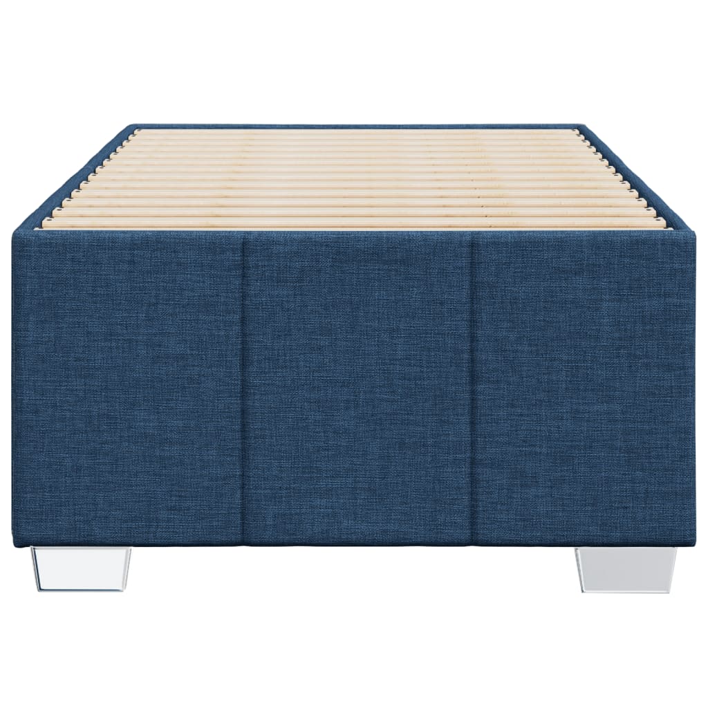 Estrutura de cama sem colchão 90x190 cm tecido azul