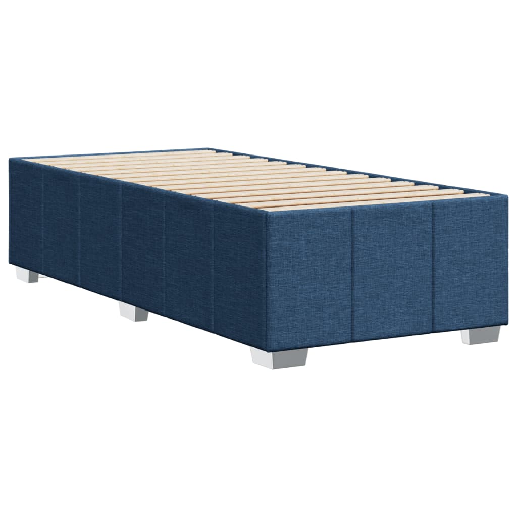 Estrutura de cama sem colchão 90x190 cm tecido azul