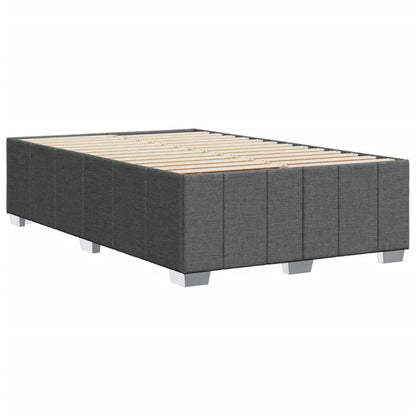 Estrutura de cama sem colchão cinza escuro 120x190 cm tecido