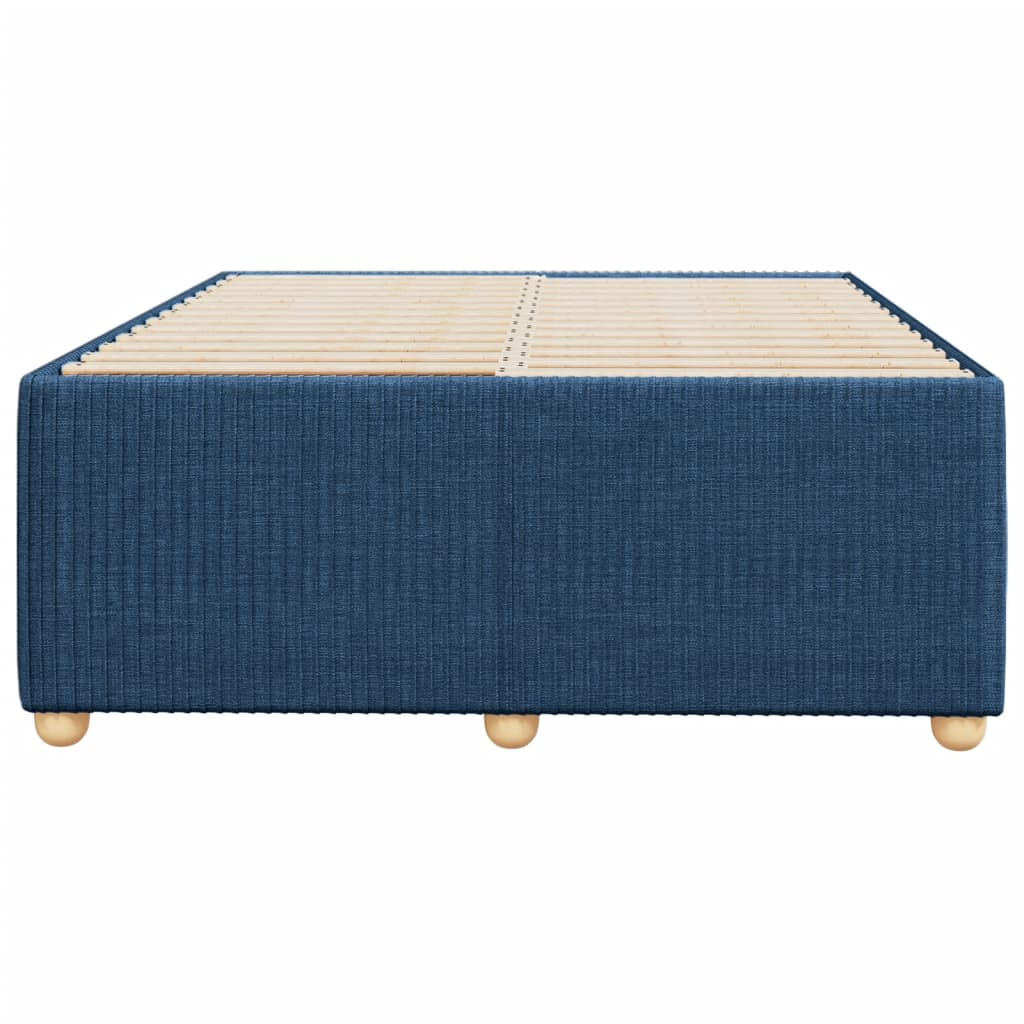 Estrutura de cama sem colchão 120x190 cm tecido azul