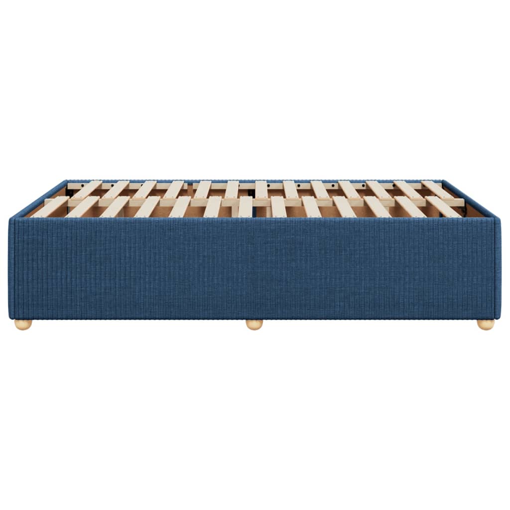 Estrutura de cama sem colchão 120x190 cm tecido azul