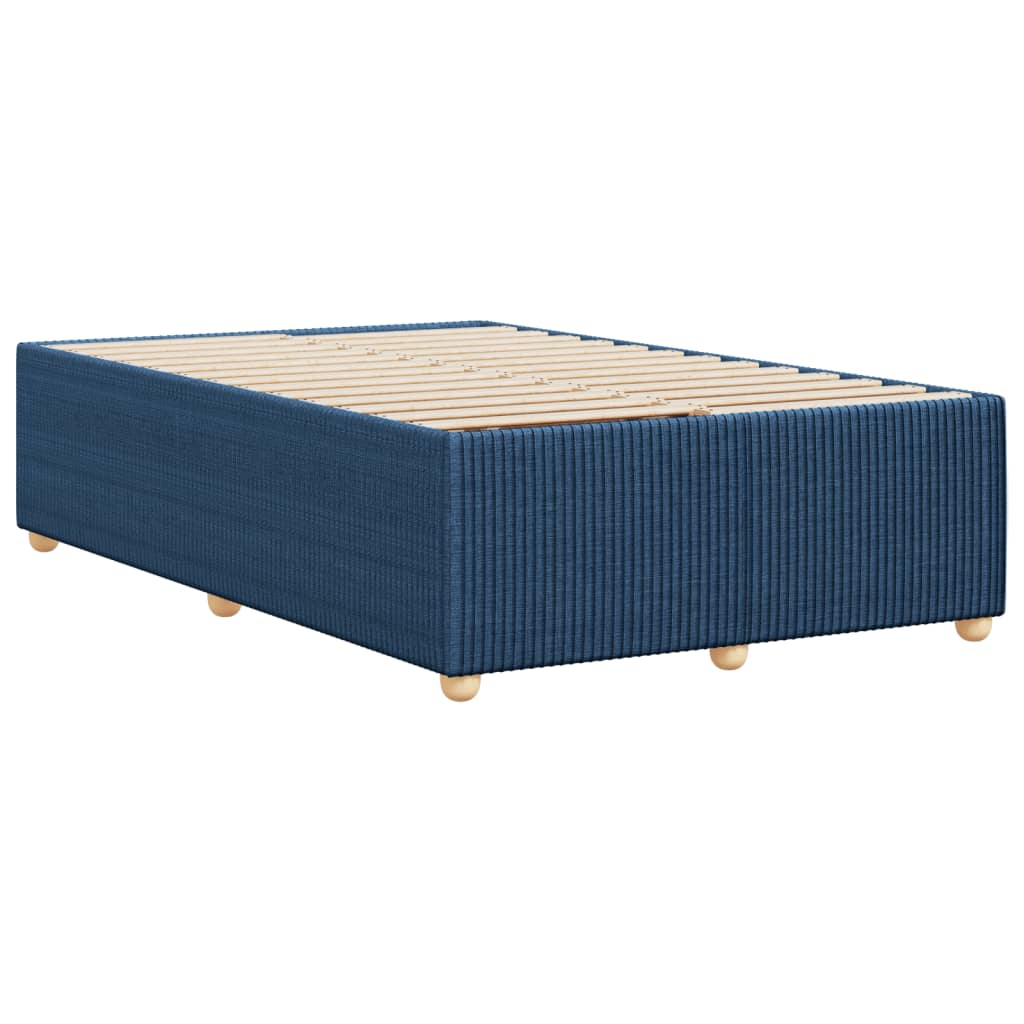 Estrutura de cama sem colchão 120x190 cm tecido azul