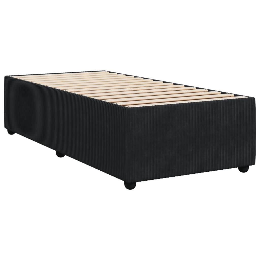 Estrutura de cama 90x200 cm veludo preto