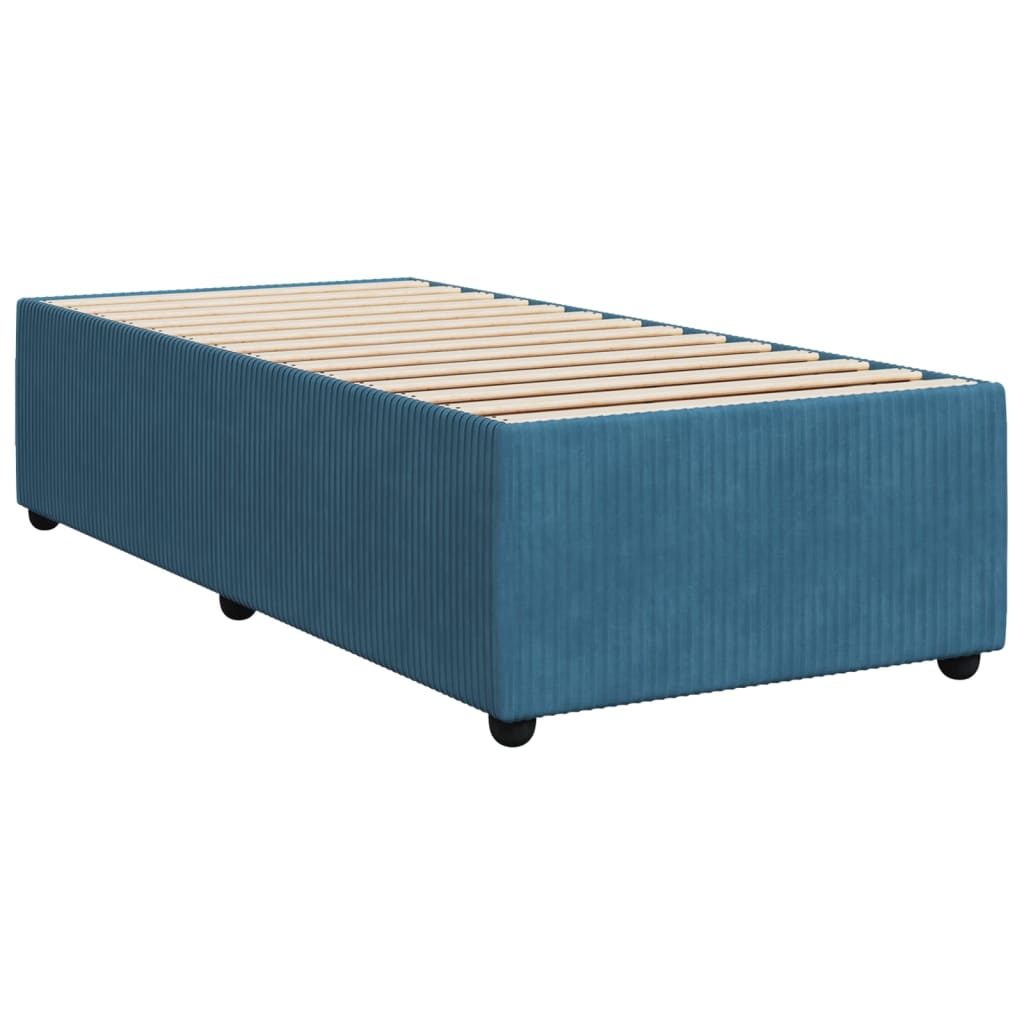 Estrutura de cama 90x200 cm veludo azul