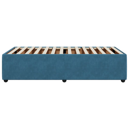 Estrutura de cama 90x200 cm veludo azul