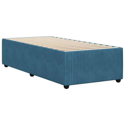 Estrutura de cama 90x200 cm veludo azul