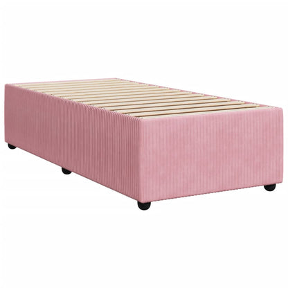 Estrutura de cama 90x200 cm veludo rosa