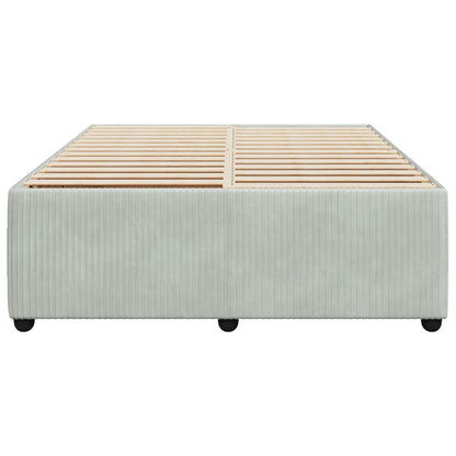 Estrutura de cama sem colchão 140x190 cm veludo cinzento-claro