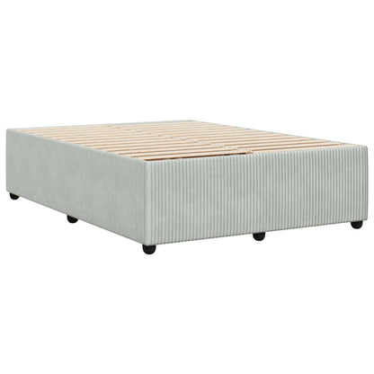 Estrutura de cama sem colchão 140x190 cm veludo cinzento-claro