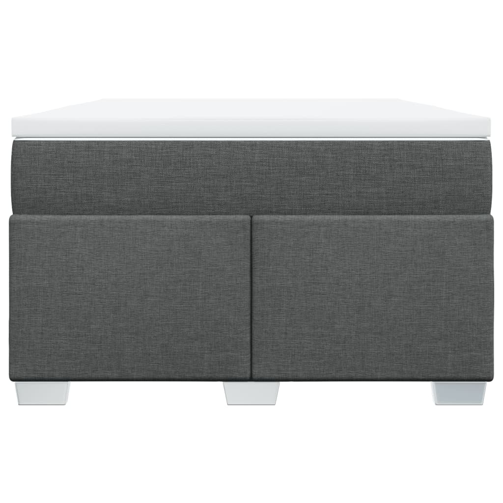 Cama boxspring com colchão 120x190 cm tecido cinzento-escuro