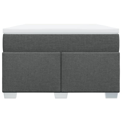 Cama boxspring com colchão 120x190 cm tecido cinzento-escuro