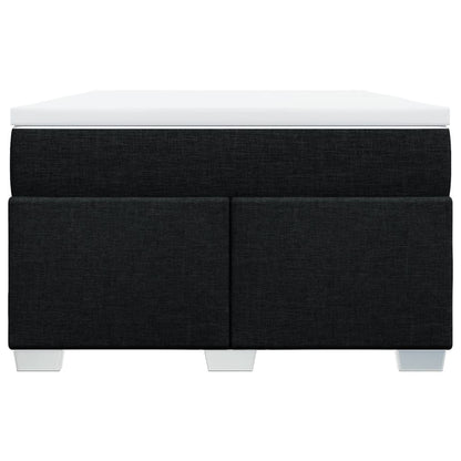 Cama boxspring com colchão 120x190 cm tecido preto