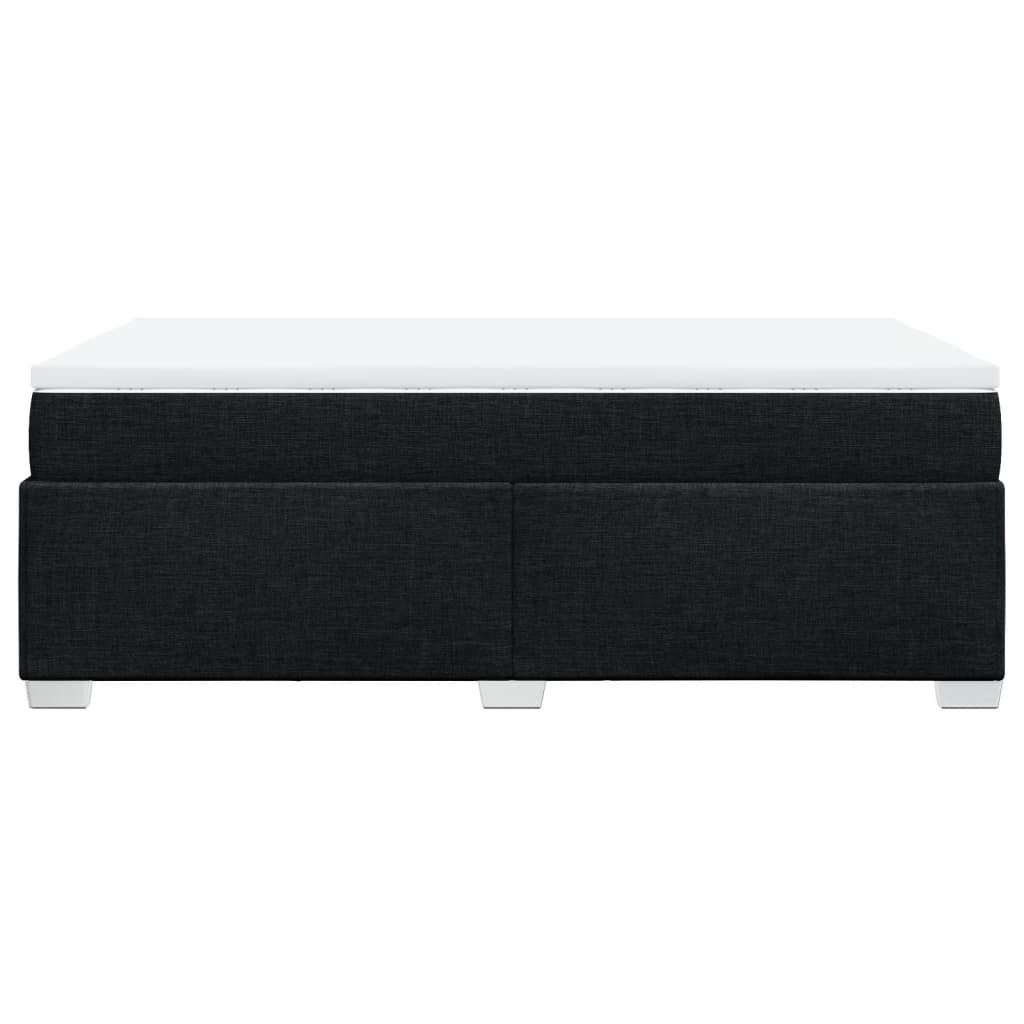 Cama boxspring com colchão 120x190 cm tecido preto