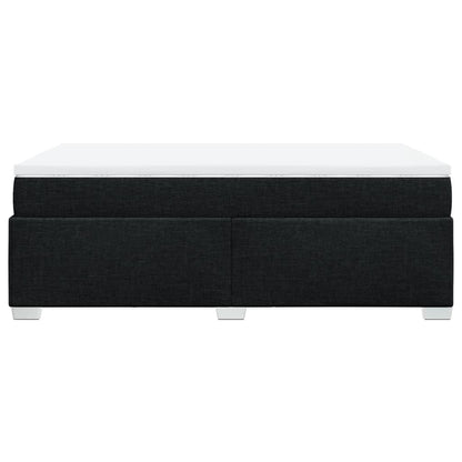 Cama boxspring com colchão 120x190 cm tecido preto